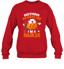 Nurse Halloween Gifts Nothing Scares Me I Am A Nurse Crewneck Sweatshirt Crewneck Sweatshirt - HHHstores