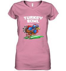 Cool Turkey Bowl _ Funny Thanksgiving Football Player Gift Women's V-Neck T-Shirt Women's V-Neck T-Shirt - HHHstores