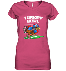Cool Turkey Bowl _ Funny Thanksgiving Football Player Gift Women's V-Neck T-Shirt Women's V-Neck T-Shirt - HHHstores