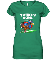 Cool Turkey Bowl _ Funny Thanksgiving Football Player Gift Women's V-Neck T-Shirt Women's V-Neck T-Shirt - HHHstores
