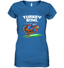 Cool Turkey Bowl _ Funny Thanksgiving Football Player Gift Women's V-Neck T-Shirt Women's V-Neck T-Shirt - HHHstores