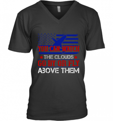 You can watch the clouds go by or fly above them 01 Men's V-Neck