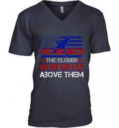 You can watch the clouds go by or fly above them 01 Men's V-Neck