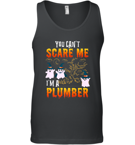 You Can't Scare Me I'm A Plumber T Shirt Plumber Halloween Men's Tank Top Men's Tank Top / Black / XS Men's Tank Top - HHHstores