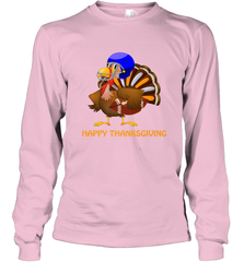 Cool Happy Thanksgiving Football Shirt Gobble Player Turkey Long Sleeve T-Shirt Long Sleeve T-Shirt - HHHstores