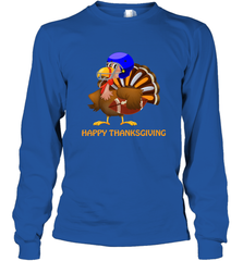 Cool Happy Thanksgiving Football Shirt Gobble Player Turkey Long Sleeve T-Shirt Long Sleeve T-Shirt - HHHstores