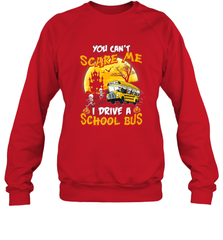You Can't Scare Me I Drive School Bus Halloween Gift Crewneck Sweatshirt Crewneck Sweatshirt - HHHstores