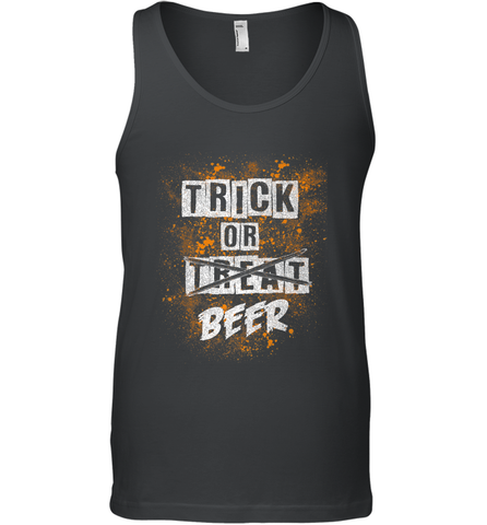 Trick or Beer Funny Halloween Trick or Treat Men's Tank Top Men's Tank Top / Black / XS Men's Tank Top - HHHstores