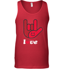 Cute Love Hand Sign Heart Valentines Day Retro Vintage Top Men's Tank Top Men's Tank Top - HHHstores