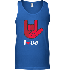 Cute Love Hand Sign Heart Valentines Day Retro Vintage Top Men's Tank Top Men's Tank Top - HHHstores