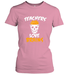 Teachers Love Brains funny Halloween Zombie Women's T-Shirt Women's T-Shirt - HHHstores