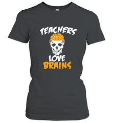 Teachers Love Brains funny Halloween Zombie Women's T-Shirt Women's T-Shirt - HHHstores
