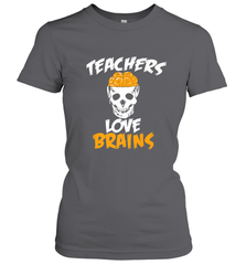 Teachers Love Brains funny Halloween Zombie Women's T-Shirt Women's T-Shirt - HHHstores