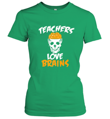 Teachers Love Brains funny Halloween Zombie Women's T-Shirt Women's T-Shirt - HHHstores