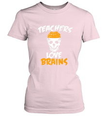 Teachers Love Brains funny Halloween Zombie Women's T-Shirt Women's T-Shirt - HHHstores