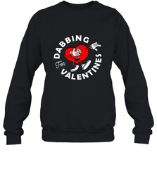 Dabbing Heart For Valentine's Day Art Graphics Heart Gift Crewneck Sweatshirt Crewneck Sweatshirt - HHHstores