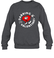 Dabbing Heart For Valentine's Day Art Graphics Heart Gift Crewneck Sweatshirt Crewneck Sweatshirt - HHHstores