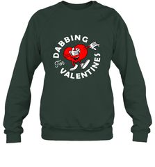 Dabbing Heart For Valentine's Day Art Graphics Heart Gift Crewneck Sweatshirt Crewneck Sweatshirt - HHHstores