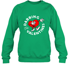Dabbing Heart For Valentine's Day Art Graphics Heart Gift Crewneck Sweatshirt Crewneck Sweatshirt - HHHstores