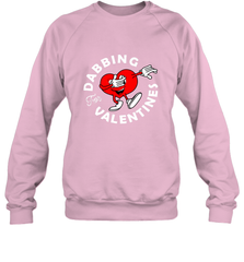 Dabbing Heart For Valentine's Day Art Graphics Heart Gift Crewneck Sweatshirt Crewneck Sweatshirt - HHHstores