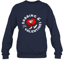 Dabbing Heart For Valentine's Day Art Graphics Heart Gift Crewneck Sweatshirt Crewneck Sweatshirt - HHHstores
