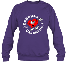 Dabbing Heart For Valentine's Day Art Graphics Heart Gift Crewneck Sweatshirt Crewneck Sweatshirt - HHHstores