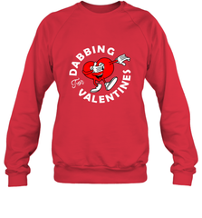 Dabbing Heart For Valentine's Day Art Graphics Heart Gift Crewneck Sweatshirt Crewneck Sweatshirt - HHHstores