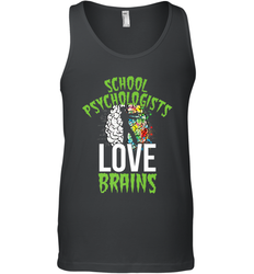 School Psychologists Love Brains Halloween Teacher Men's Tank Top