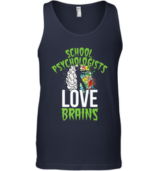 School Psychologists Love Brains Halloween Teacher Men's Tank Top