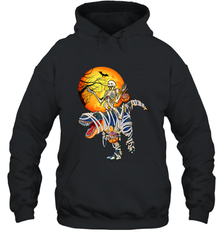 Skeleton Riding T Rex Funny Halloween Hooded Sweatshirt Hooded Sweatshirt - HHHstores