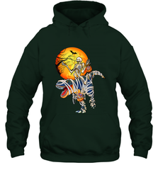 Skeleton Riding T Rex Funny Halloween Hooded Sweatshirt Hooded Sweatshirt - HHHstores