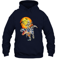 Skeleton Riding T Rex Funny Halloween Hooded Sweatshirt Hooded Sweatshirt - HHHstores