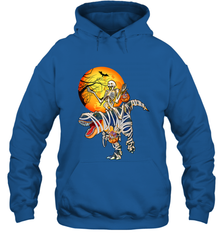 Skeleton Riding T Rex Funny Halloween Hooded Sweatshirt Hooded Sweatshirt - HHHstores