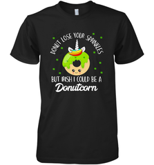 Donutcorn Funny Cute Donut Unicorn Irish St Patrick's Day Men's Premium T-Shirt Men's Premium T-Shirt - HHHstores
