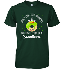 Donutcorn Funny Cute Donut Unicorn Irish St Patrick's Day Men's Premium T-Shirt Men's Premium T-Shirt - HHHstores