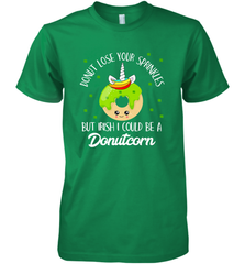 Donutcorn Funny Cute Donut Unicorn Irish St Patrick's Day Men's Premium T-Shirt Men's Premium T-Shirt - HHHstores