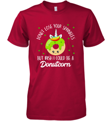 Donutcorn Funny Cute Donut Unicorn Irish St Patrick's Day Men's Premium T-Shirt Men's Premium T-Shirt - HHHstores
