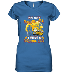 You Can't Scare Me I Drive School Bus Halloween Gift Women's V-Neck T-Shirt Women's V-Neck T-Shirt - HHHstores