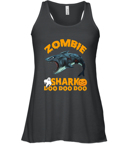 Zombie Shark Doo Doo Doo Halloween Shake Costume Lover Gifts Women's Racerback Tank Women's Racerback Tank / Black / XS Women's Racerback Tank - HHHstores