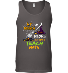My Broom Broke So Now I Teach Math Funny Halloween Men's Tank Top Men's Tank Top - HHHstores