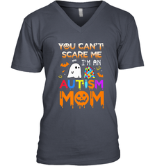 You Can't Scare Me I'm An Autism Mom Ghost Awareness Funny Men's V-Neck Men's V-Neck - HHHstores