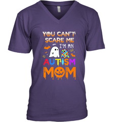 You Can't Scare Me I'm An Autism Mom Ghost Awareness Funny Men's V-Neck Men's V-Neck - HHHstores