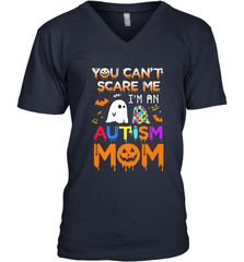 You Can't Scare Me I'm An Autism Mom Ghost Awareness Funny Men's V-Neck Men's V-Neck - HHHstores