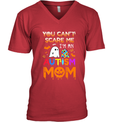 You Can't Scare Me I'm An Autism Mom Ghost Awareness Funny Men's V-Neck Men's V-Neck - HHHstores