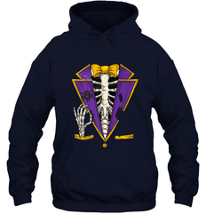 Skeleton Tuxedo Suit Halloween Costume Bones Hooded Sweatshirt