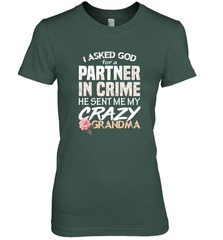 God sent me Crazy Grandma Partner in crime Women's Premium T-Shirt Women's Premium T-Shirt - HHHstores