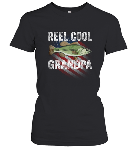 REEL COOL GRANDPA Women's T-Shirt Women's T-Shirt / Black / XS Women's T-Shirt - HHHstores