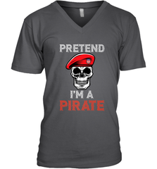 Pretend I'm A Pirate Tee Funny Halloween Party Costume Gift Men's V-Neck Men's V-Neck - HHHstores