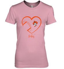 Oklahoma State Cowboys Football Inside Heart  Team Women's Premium T-Shirt Women's Premium T-Shirt - HHHstores