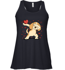 Dog Dabbing Heart For Valentine's Day Art Graphics Gift Women's Racerback Tank Women's Racerback Tank - HHHstores